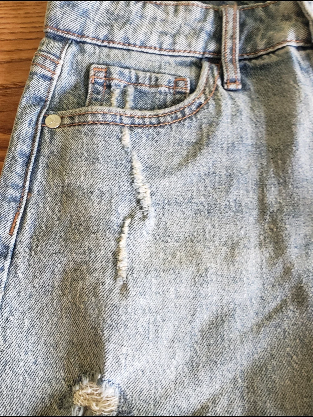art class Light Blue Denim Distressed Girls' Shorts
